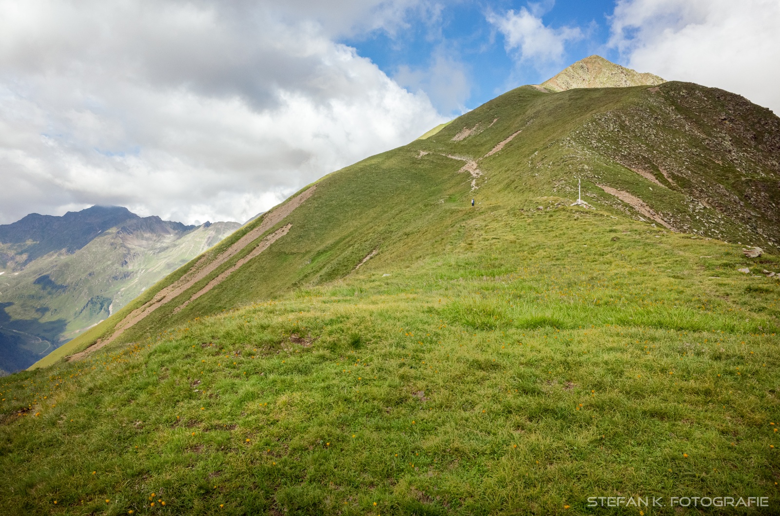 Blick vom Wannser Joch zur Alpenspitze